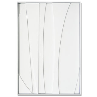 3D Wandrelief | Milan Wit | Stalen lijst