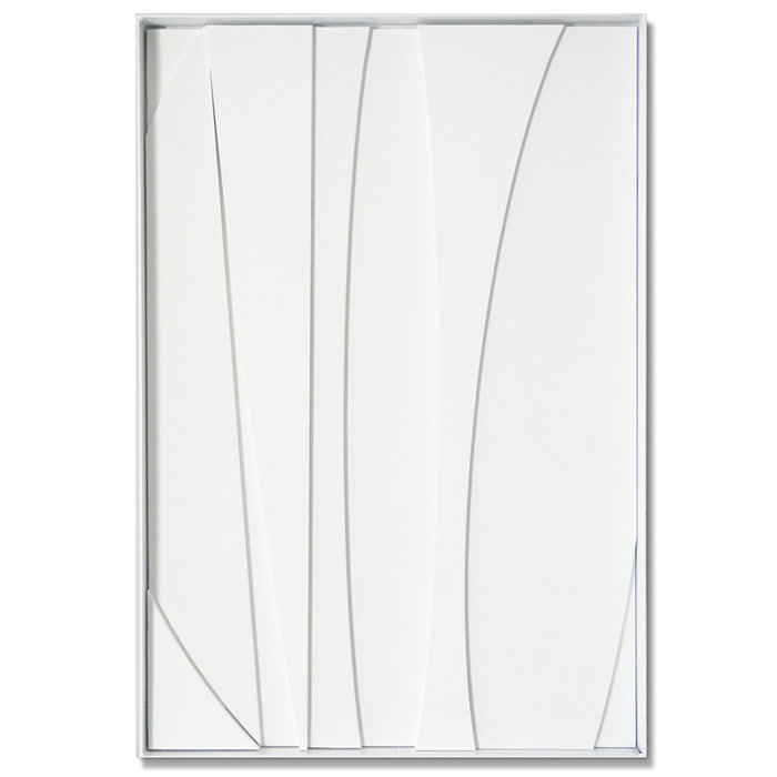 Milan Wit | 3D Wanddecoratie met relief