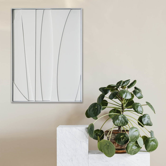 Milan Wit | 3D Wanddecoratie met relief