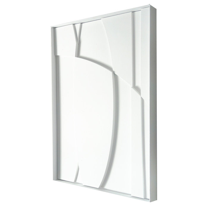 Genua Wit | 3D Wanddecoratie met relief