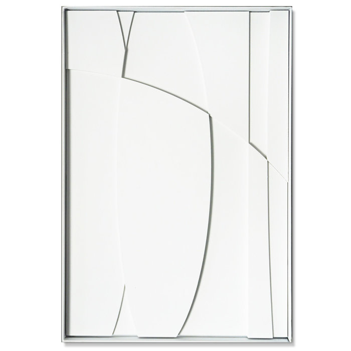 Genua Wit | 3D Wanddecoratie met relief