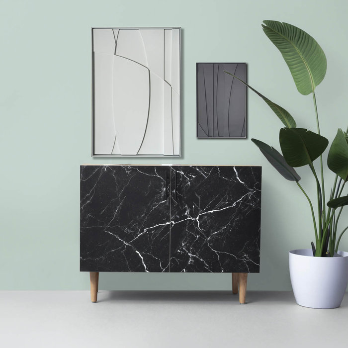 Genua Wit | 3D Wanddecoratie met relief