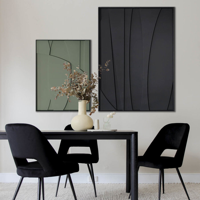 Genua Groen | 3D Wanddecoratie met relief