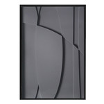 Genua Zwart | 3D schilderij met houten baklijst