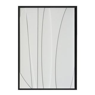 3D Schilderij | Milan Wit | met baklijst