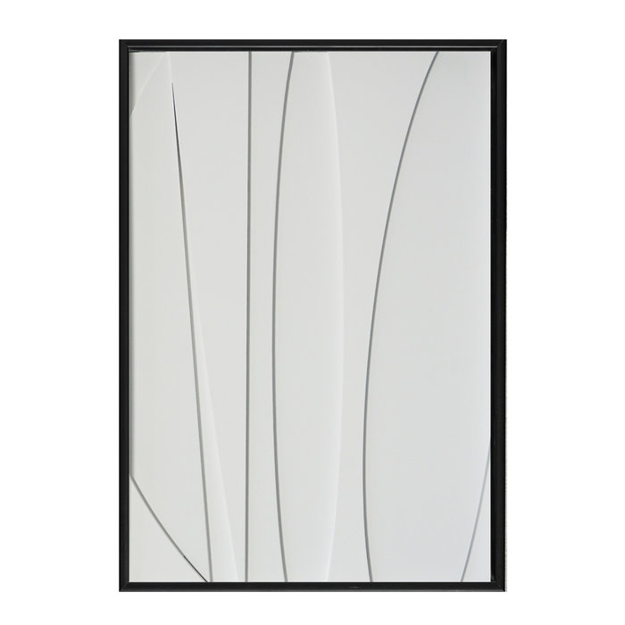 Milan Wit l | 3D schilderij met houten baklijst