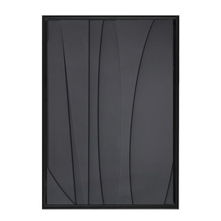 3D Schilderij | Milan Zwart | met baklijst