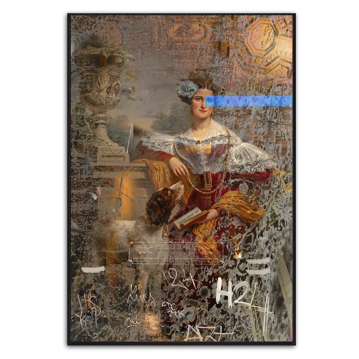 Woman & Dog | Fotokunst op dibond