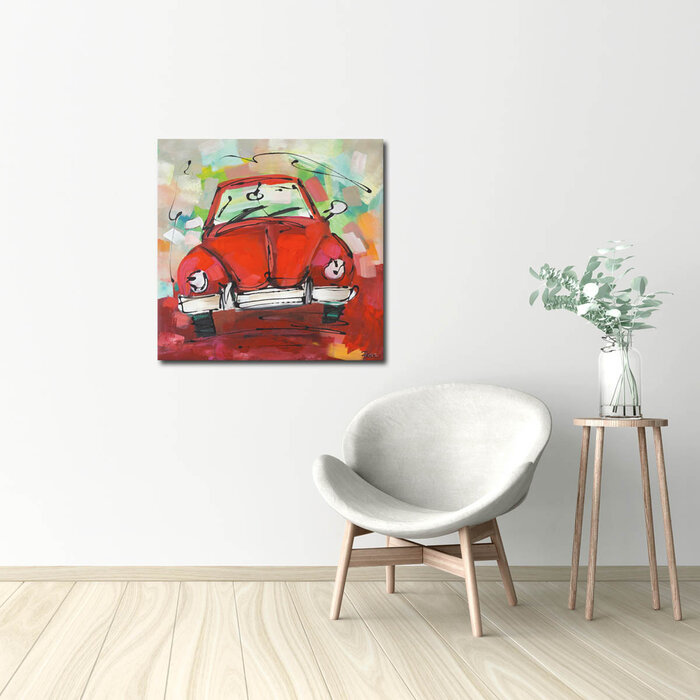 Rode Kever | Origineel schilderij