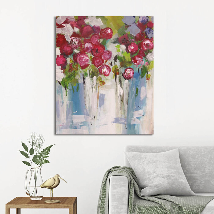 Fleurige vazen | Origineel schilderij