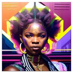 Colorfull girl II | AI Digitale Kunst