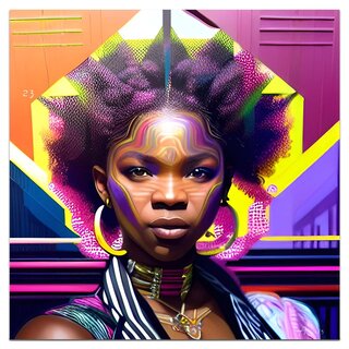 AI Digitale kunst | Colourfull girl II