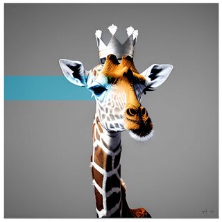 AI Digitale kunst | King Giraffe