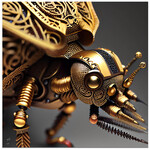 Golden Fly | AI Digitale Kunst