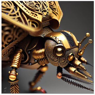 AI Digitale kunst | Golden Fly