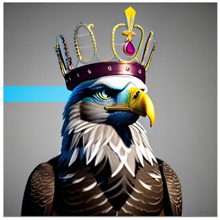 AI Digitale kunst | King Hawk