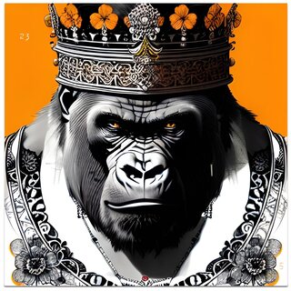 AI Digitale kunst | King Gorilla