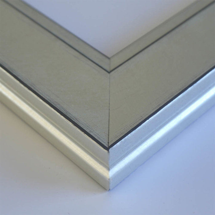 Lijst Odense zilver-zwart  | Houten moderne wissellijst