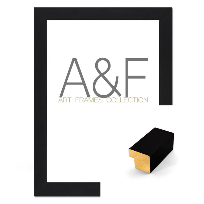 Lijst Cuneo | Zwarte moderne wissellijst