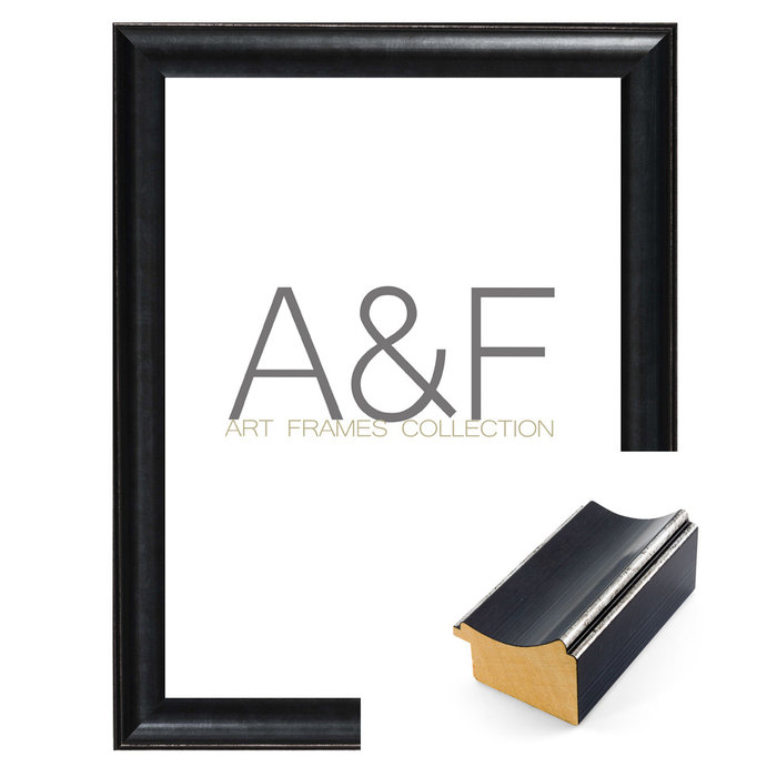 Lijst Montel Zwart  | Zwarte klassieke wissellijst