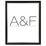 Lijst Isra | Hoogglans zwarte lijst met zilver