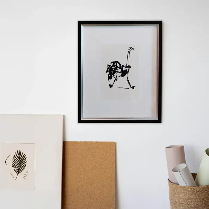 Lijst Isra | Hoogglans zwarte lijst met zilver