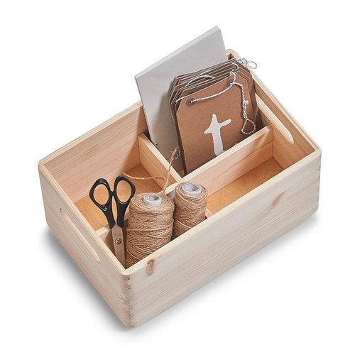 Zeller Present Aufbewahrungsbox Holz 30x20x15 cm Zeller Present| herausnehmbare Trennwand