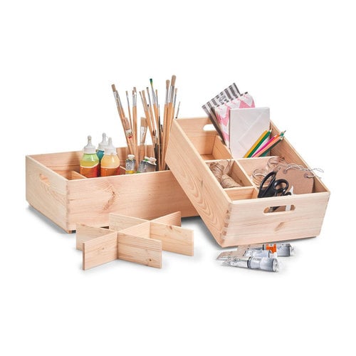 Zeller Present Aufbewahrungsbox Holz 30x20x15 cm Zeller Present| herausnehmbare Trennwand