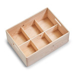 Aufbewahrungsbox aus Holz 40x30x15 cm Zeller Present| herausnehmbare Einteilung