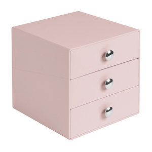 Schminkkasten 3 Schubladen rosa iDesign - Drawers