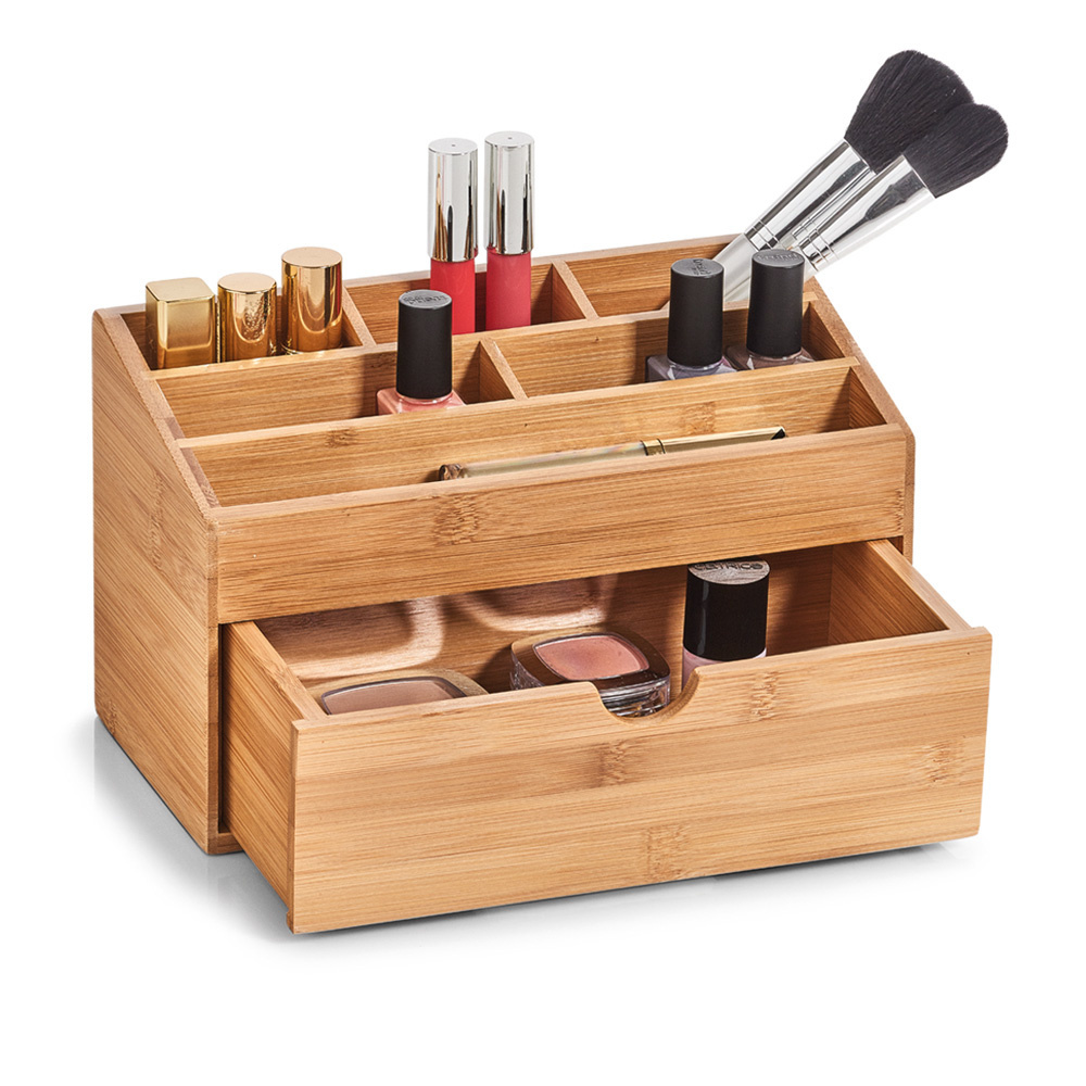 Kosmetik-Organizer mit Schublade | Bambus Der SO - CLEVER Aufbewahrungsshop 