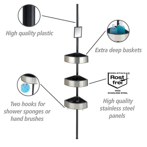 Wenko Teleskop-Eckregal Dusche Wenko