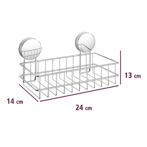 Wenko Verchromte Duschkorb ohne Bohren Wenko - Osimo