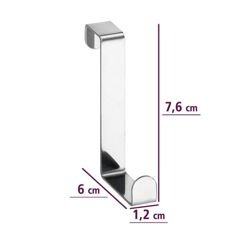 Wenko Türhaken zum Einhängen für gefälzte und stumpfe Türen Wenko