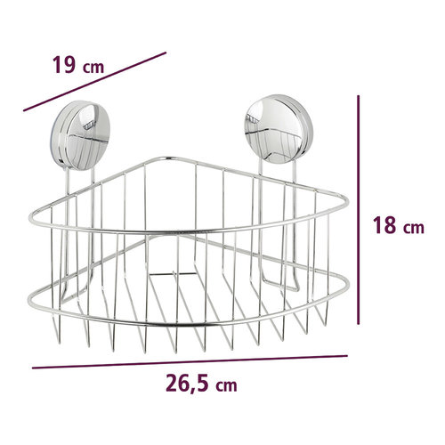 Wenko Verchromte Duschkorb ohne Bohren Wenko - Osimo