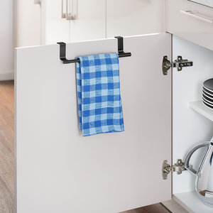 Ausziehbarer Küchenschrank-Handtuchhalter schwarz Wenko