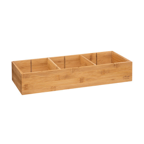 Five® Schubladenbox-Bambus mit herausnehmbaren Trennwänden Five®