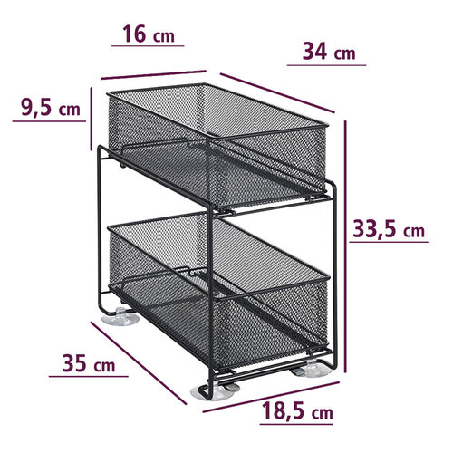 Wenko Ausziehbares Regal Küchenschrank 2 Körbe Wenko