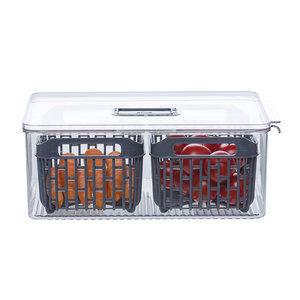 Stapelbare Kühlschrank-Aufbewahrungsbox mit 2 Siebkörben Five®