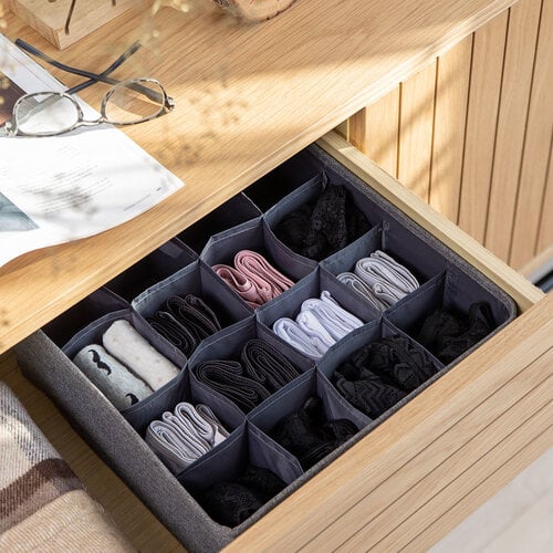 Bigso Box of Sweden Schubladenteiler Kleiderschrank grau Bigso -Soft