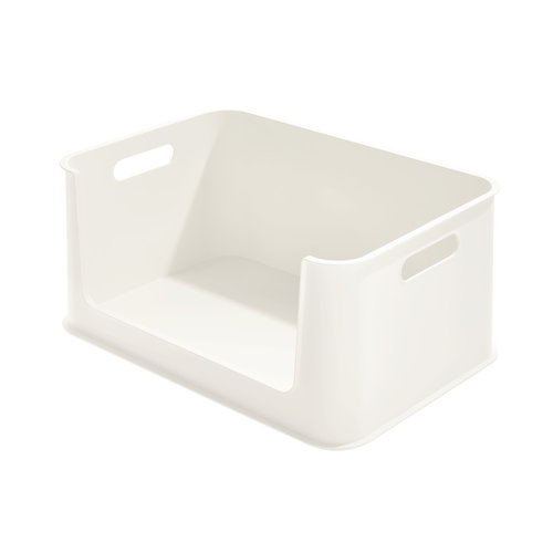 iDesign Weiße Aufbewahrungsbox stapelbar iDesign - Eco Recycled