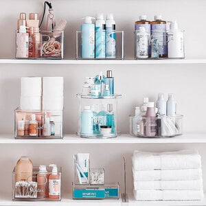 Aufbewahrungsset Badezimmer-Organizer transparent The Home Edit