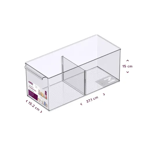 So Clever So Clever Aufbewahrungsbehälter tief Classic Clear | Herausnehmbare Trennwände