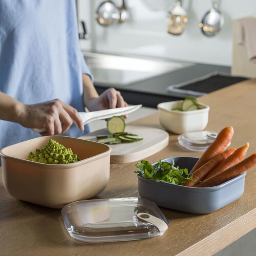 Omada Luftdichte Frischhalte- und Lunchbox Omada 3-teilig | quadratisch