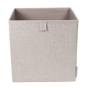 Aufbewahrungsbox mit Deckel Stoff beige Bigso - Soft