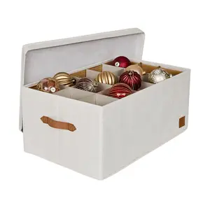 Aufbewahrungsbox für Weihnachtskugeln beige 30 Kugeln Store It