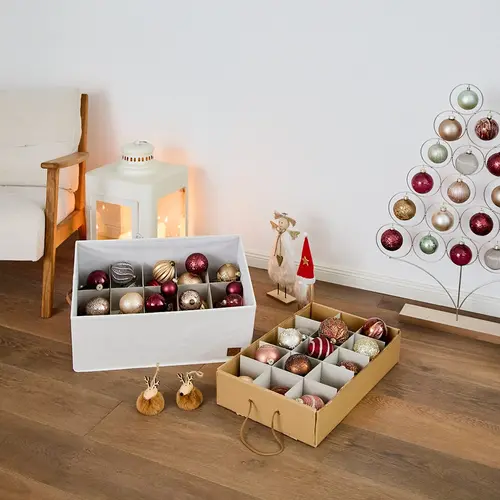 Store It Aufbewahrungsbox für Weihnachtskugeln beige 30 Kugeln Store It