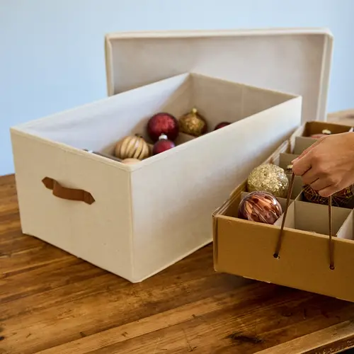 Store It Aufbewahrungsbox für Weihnachtskugeln beige 30 Kugeln Store It