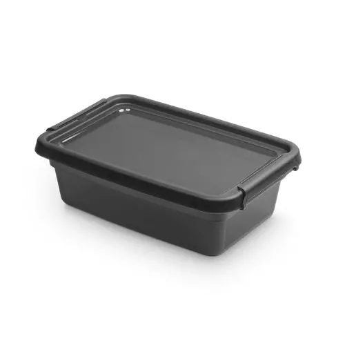 Orplast Schwarzer stabiler Aufbewahrungskasten Orplast - BaseStore
