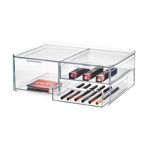 iDesign Make-up-Organizer mit 3 Schubladen Transparent breit iDesign - Sarah Tanno Make-up-Organizer mit 3 Schubladen Transparent breit iDesign - Sarah Tanno